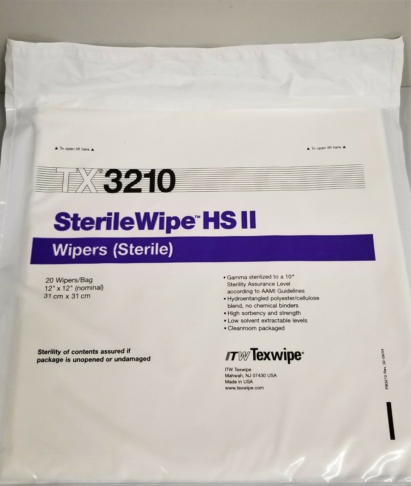 Khăn lau phòng sạch SterileWipe™ HS II TX3210